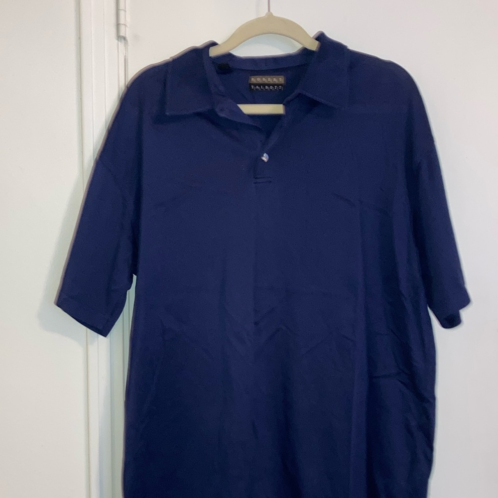 Robert Talbott Navy Mesh Men's Polo Shirt
